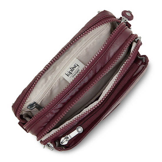 Kipling Abanu Multi Metallic Convertible Çapraz Askılı Çanta Bordo | TR 2186CT